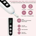 thumbnail image 3 of Electric Nail File Set, 9 in 1 Professional Manicure and Pedicure Kit, Cordless Nail Drill for Feet, LCD Display 10 Speeds Electric Nail Drill Machine, Hand Foot Care Tool, 3 of 9