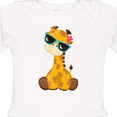 thumbnail image 4 of Inktastic Cute Giraffe, Giraffe with Sunglasses, Cute Animal Boys or Girls Long Sleeve Baby Bodysuit, 4 of 5