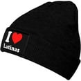 thumbnail image 2 of I Heart Latinas I Love Latinas Beanie Hat Men Winter Warm Hat Women Knit Hat Slouchy Skull Cap Knitted Hat Black, 2 of 9