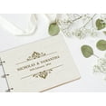 thumbnail image 5 of Darling Souvenir Personalized Engraved Laser Cut Wedding Guest Book Wooden Cover Sign-in Book Registry Guestbook Scrapbook-B7, 5 of 7