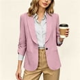 thumbnail image 2 of Enjoytime Women'S Blazer Lapel 3/4 Sleeve Business Casual Suit Jacket Fashion Open Front Work Office Outerwear, 2 of 8