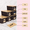 Brown-Bamboo Lids Set of 6, variant on Black Plastic Lids Set of 6 Stackable Storage Baskets for Organizing