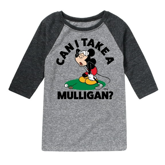 Disney - Can I Take A Mulligan - Toddler & Youth Raglan Graphic T-Shirt