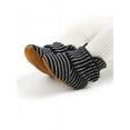 thumbnail image 3 of Infant Newborn Baby Girls Striped Plush Winter Boots Soft Warm Walking Shoes Slippers, 3 of 5