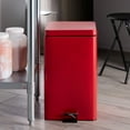 thumbnail image 6 of McKesson Steel Trash Can with Plastic Liner, Step-On, Square - Red, 32 Qt, 1 Ct, 6 of 11