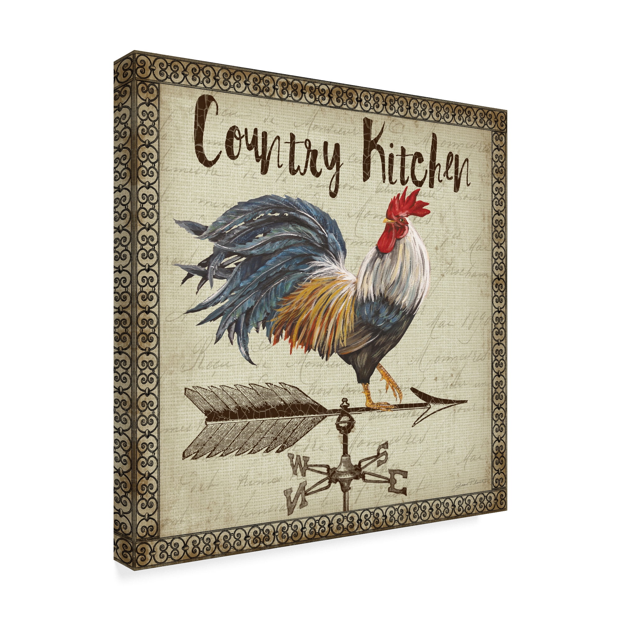 Trademark Fine Art 'Rustic Rooster Vane 3' Canvas Art by Jean Plout