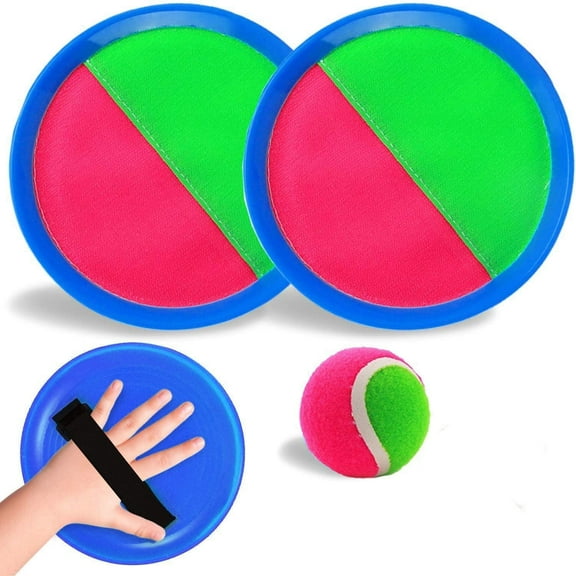 Trianu Outdoor Games, Toss and Catch Ball Set, Toys for 3 4 5 6 7 8  Year Old Christmas Birthday Gifts, 2 Paddles 1 Ball
