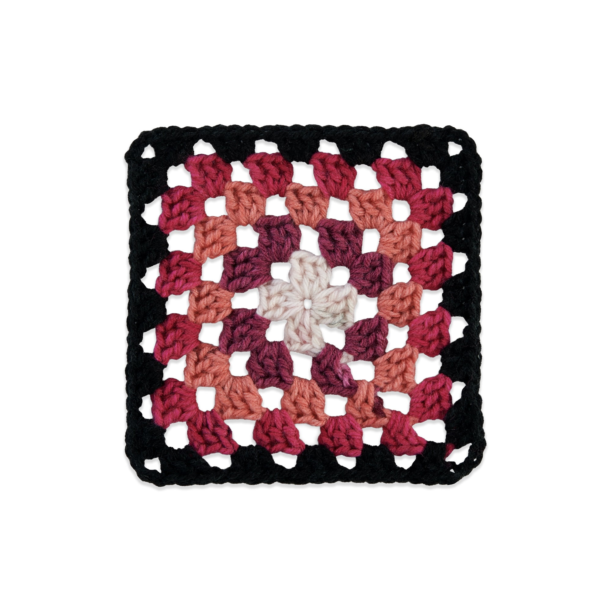 Red Heart® Granny Square™ #4 Med Acrylic Yarn, Blk-carnation 250g 417yd (3Pk)