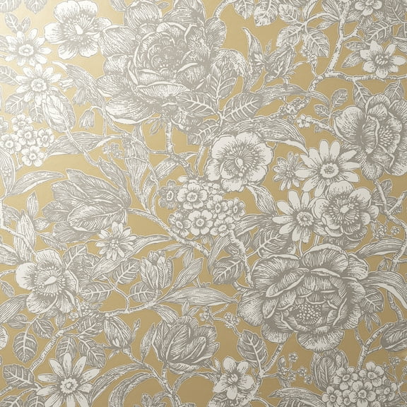 Fine Decor Hedgerow Honey Floral Trails Wallpaper