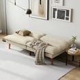 thumbnail image 6 of Linsy Home 71" W Corduroy Convertible Futon Sofa Bed, White, 6 of 10