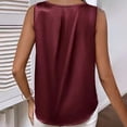 thumbnail image 3 of Womens Summer Satin Casual Ruffle Short Sleeve Crewneck Tops Medium T Shirt Exercise Shirts Women Tops Women Casual Women Casual Tee T Shirt Athletic Wear Women Womens Short Sleeve Tops Shirt Set, 3 of 6