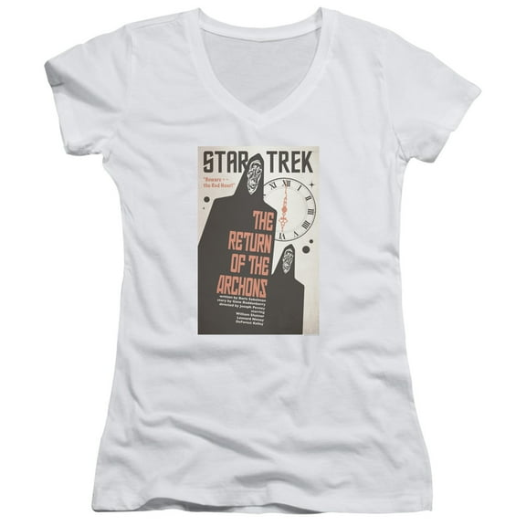 Star Trek Tos Episode 21 Junior Women's V-Neck T-Shirt White