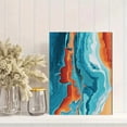 thumbnail image 2 of Abstract Teal Orange Texture Canvas Wall Art, Contrast Tone Print for Living Room, Bedroom, Office, Hotel and Hallway Decor, 2 of 8