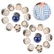 thumbnail image 5 of 20pcs paño botones desmontables botones botones a presión botones decorativos broches, 5 of 5