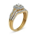 thumbnail image 4 of Imperial 3/8Ct TDW Diamond 10k Yellow Gold Double Halo Bridal Set (H-I, I2), 4 of 6