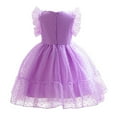 thumbnail image 5 of Diufon Birthday Party Princess Dress for Girls Elegant Lace Mesh Wedding Cute Dresses Infant Baby Ruffled Sleeve Dresses, 5 of 5