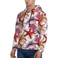 thumbnail image 3 of Naloa Coral Reef Men's Casual Hooded Collar Drawstring Hoodies Pullover Sweatshirts Casual Long Sleeve Shirts-Small, 3 of 7