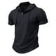 thumbnail image 2 of pstuiky Camisas de manga corta para hombre, Camiseta de manga corta con solapa desgastada para hombre, estilo europeo y americano, color liso camisetas de hombre m, 2 of 4