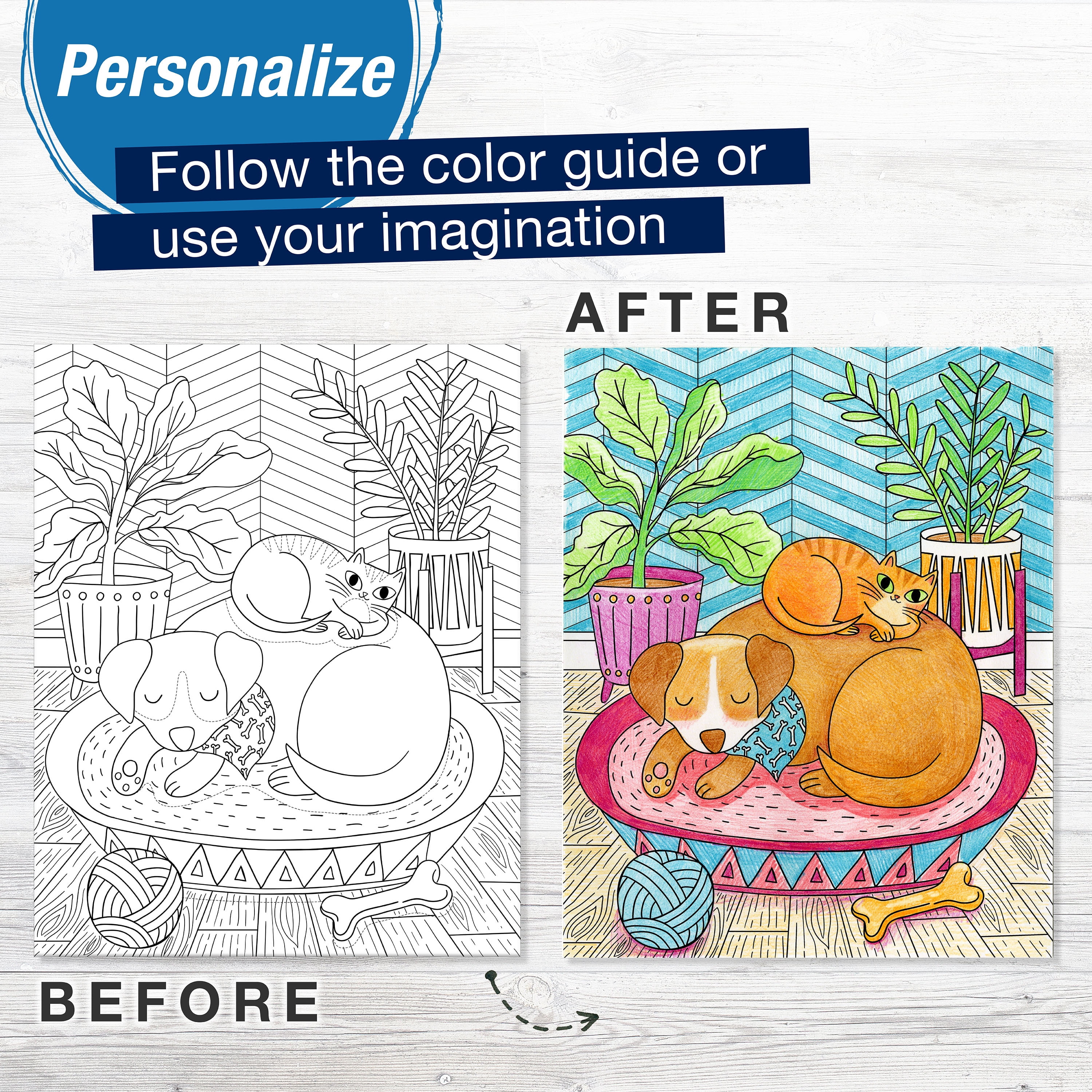 Faber-Castell Color by Number Wall Art Pet Parents, Adult Art Kit with Premium Color Pencils, Unisex
