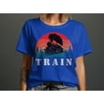 thumbnail image 5 of Retro Train Locomotive Lover Tshirt for Men Women Kids Boys Husband Son Daddy Boyfriend Adult Gift Idea Sunset Train T Shirt, 5 of 10