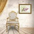 thumbnail image 3 of Chapman, Marcy 24x17 Gold Ornate Wood Framed with Double Matting Museum Art Print Titled - Spring  Chickadee and Apple Blossoms, 3 of 4
