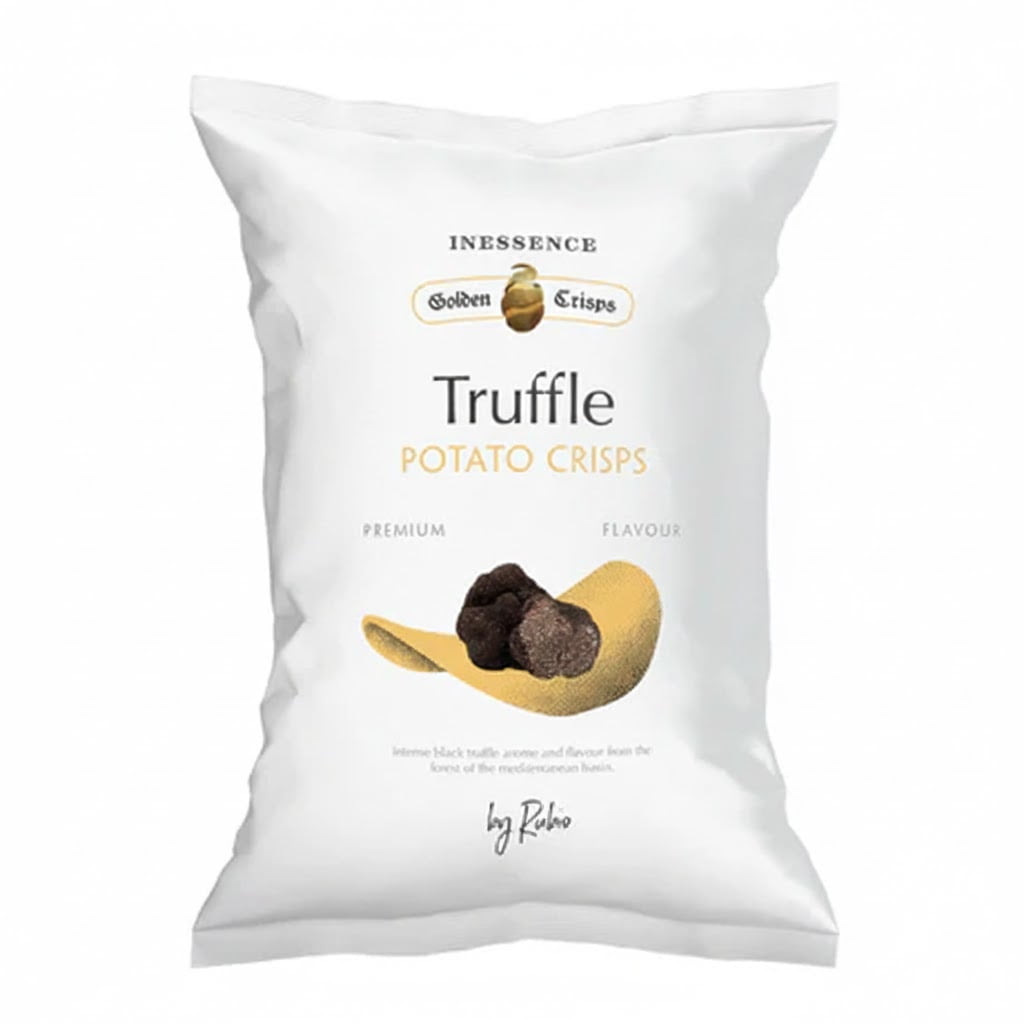 Inessence Spanish Potato Chips Variety Pack – 4-4.41oz (Truffle, Chorizo, Jamón Ibérico, Extra Thick) – Authentic Gourmet Snacks from Spain, Non-GMO