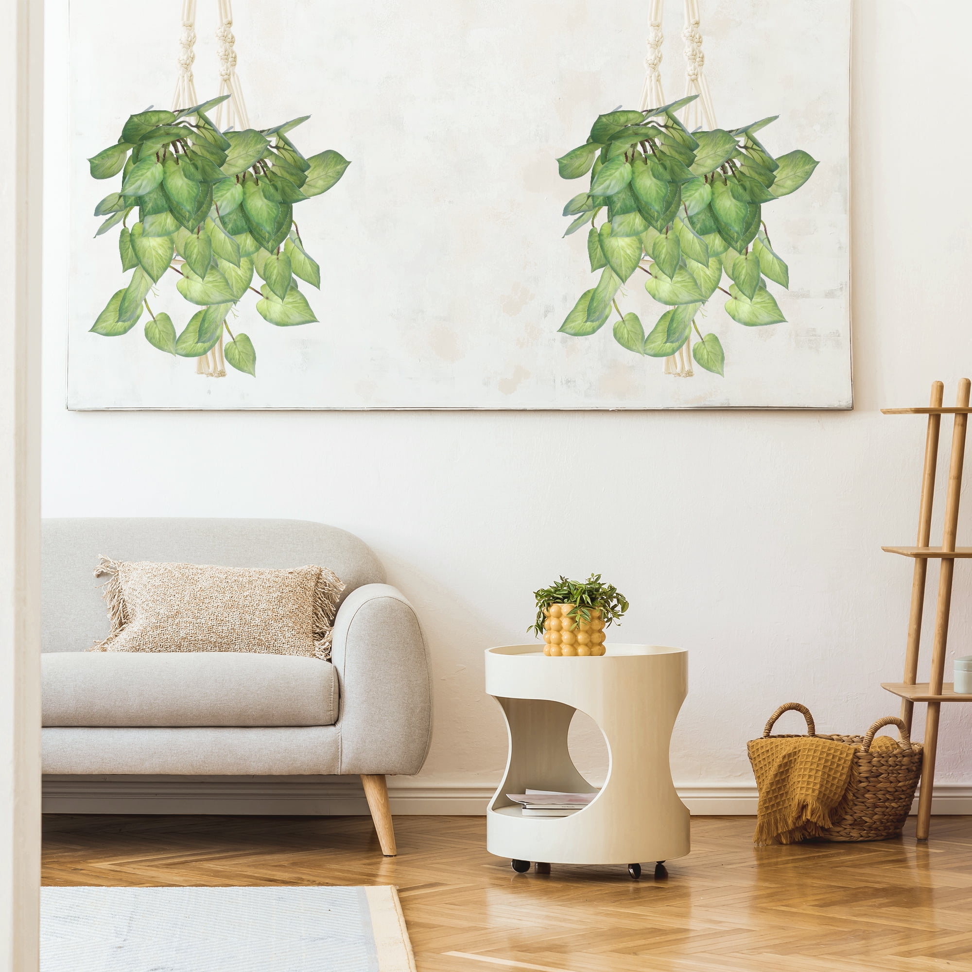 Unique Bargains Artificial Stems Leaves Fake Greenery Plants Faux Leaf Decor Green Pothos