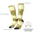 thumbnail image 4 of Rateoe Sunflowers On A Yellow Background Pattern Women’s Knee High Crew Socks,Trouser Socks Comfortable, Breathable, Moisture-Wicking and Soft, 4 of 6