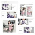 thumbnail image 5 of Anime Kuromi Children's Shirt Pleated Skirt Bow Tie Sanrios Summer Jk Girl Sweet Princess Dress Fashion Kawaii College Style Set, 5 of 5