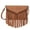 Camel, variant on Leather Envelope Fringe Shoulder Bag Tassel Crossbody Handbag Women's Purse (Camel)