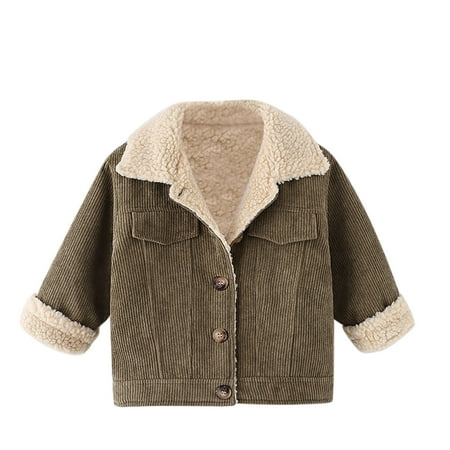 

ZHUASHUM Toddler Boys Girls Winter Thicken Coat Fleece Jacket Windproof Thick Warm Outwear