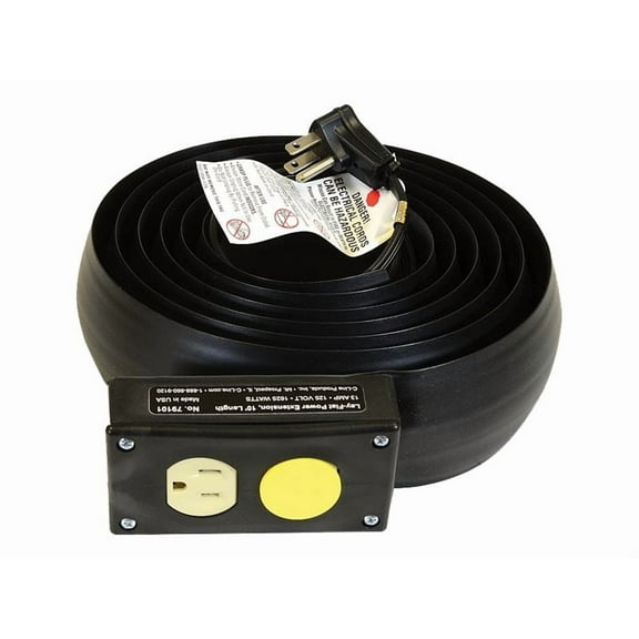 C-Line Lay-Flat Power Extension and Cord Cover - 10 Ft. Length, 1/PK, 79101