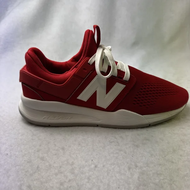 New Balance Men's 247 RevLite Athletic Casual Shoes Red/White Size 9