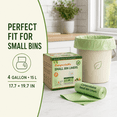 thumbnail image 2 of OrangeBio 4 Gallon Home Compostable Trash Bags, 100 Count, Food Grade, Plant-based, Biodegradable, Leak-proof, Tear-resistant, US BPI ASTM D6400 and OK Compost Home Certified, 2 of 6