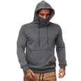thumbnail image 1 of Suéter de hombre con capucha, camiseta de manga larga, máscara de suéter de hombre, 1 of 5