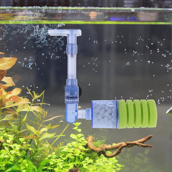 Yardwe Aquarium Schwammfilter Aquarium Biochemical Filter Sponge Blue Oxygenation Home Aquarium Maintenance 1Set