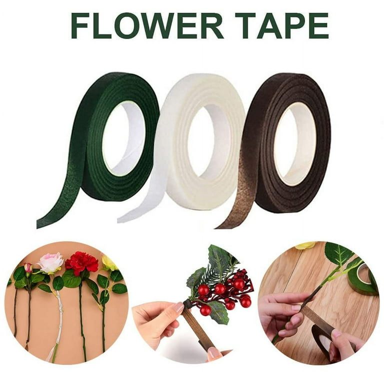 Floral Tape Flower Tape Florist Tape Flower Arrangement Supplies Bouquet  Wrap Stem Wrapping Paper for Craft Projects & Wedding 1/2 Inch Wide  30yard/Roll 5 Pack. 