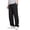 Black, variant on Blekii Men's Waffle Knit Joggers, Summer Weight Sweatpants with Straight Leg, Loose Fit Casual Pants for Lounge, Breathable Comfort Bottoms, Versatile Pants for Home, Travel, Or