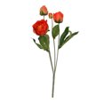 thumbnail image 1 of Bewildely Ramo de flores de peonía artificial de 4 ramas, decoración de simulación, adorno de flores para el hogar y la oficina Flores artificiales naranja Bewildely HA7106-05, 1 of 6