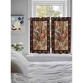 thumbnail image 3 of Brown Retro Horse Bathroom Window Curtain, Vintage Western Stars Country Light Filtering Coffee Kitchen Curtains, Bedroom Living Room Curtains 2 Panel 84"x54", 3 of 6