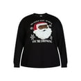 thumbnail image 2 of Terra & Sky Women's Plus Size Santa Graphic Sweatshirt with Long Sleeves, Sizes 0X-5X, 2 of 2