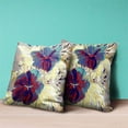 thumbnail image 4 of Amrita Sen Designs  18 x 18 in. Hawaii Floral Duo Broadcloth Indoor & Outdoor Zippered Pillow - Red, Blue & Yellow, 4 of 5