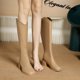 thumbnail image 4 of Teissuly Fashion Thigh-high Boots Women's Leather Fashion Lace Women's Comfortable Women's Shoes Western High-heeled Boots, Thigh-high Women's High-heeled Boots Teissuly WER202312145952, 4 of 6