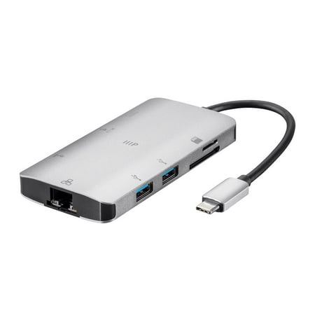 UPC: 0889028107102 | Monoprice USB-C To HDMI Adapter – Aluminum Body With Gigabit Ethernet  3-Port USB 3.0  SD/MicroSD Reader  USB-C 100W  Power Delivery 3.0 Ports