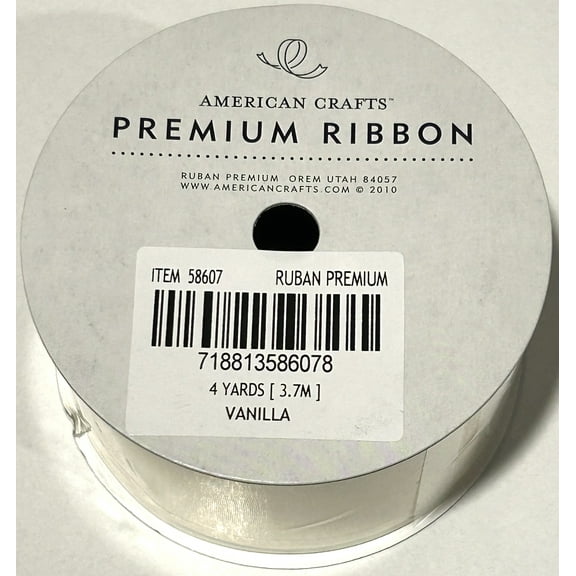 American Crafts Premium Ribbon  Vanilla