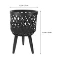 thumbnail image 2 of Shisuyan Woven Planter Basket Rustic Style Handwoven Plant Pot Planter Rack Balcony Woven Flowerpot Basket, 2 of 8