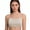 Beige, variant on Women’s 100% Merino Wool Spaghetti Strap Pullover Bra - Wireless Triangle Bralette with Removable Pads,Comfort Althetic Bra