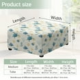 thumbnail image 7 of Xoenoiee Turtle Seahorse Starfish Coral Print Ottoman Covers Square, Stretch Ottoman Slipcover Washable Footstool Slipcover Pouffe Cover, Furniture Protector for Sofa Storage, S, 7 of 7