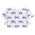 thumbnail image 4 of hengsof Girls Summer Cute Printed 4 Piece Set Short Sleeve Crewneck Top Comfort Tank Top Swim Skirt Swim Shorts Swimsuit Set Fashion Quick Dry Swimwear Set, 4 of 7