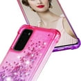 thumbnail image 5 of Case for Galaxy A26 5G,Flowing Bling Liquid Gradient Sparkle Moving Glitter Quicksand Waterfall Anti-Fall Girls Women Protect Phone Case for Samsung Galaxy A26 5G (Pink/Purple), 5 of 14